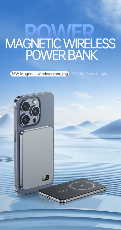 🌟 Never Run Out of Power Again with Our Magnetic Wireless Power Bank! 🌟